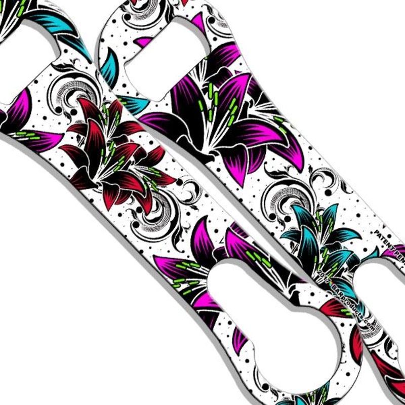 Tropical Floral V-Rod Bottle Opener