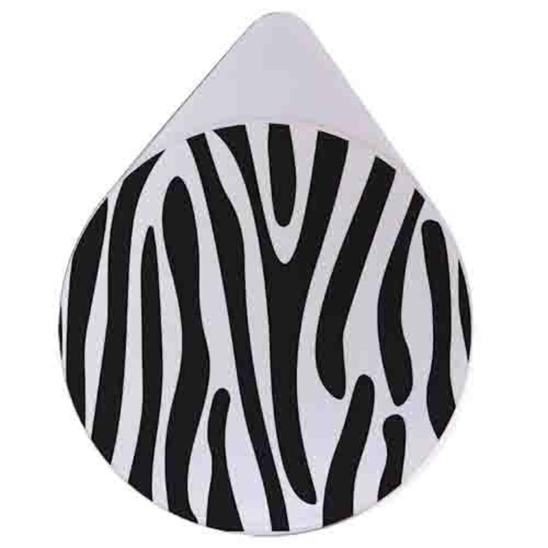 Zebra Pattern Glass Rimmer Lid