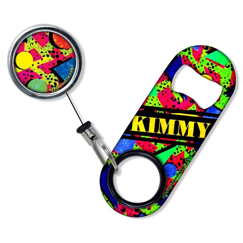 Add Your Name – Mini Bottle Opener with Retractable Reel – Colorful Elements