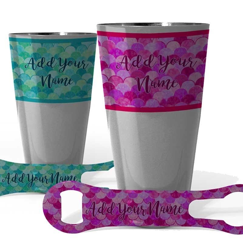 Cocktail Shaker and V-Rod Bar Set – Mermaid – Color Options