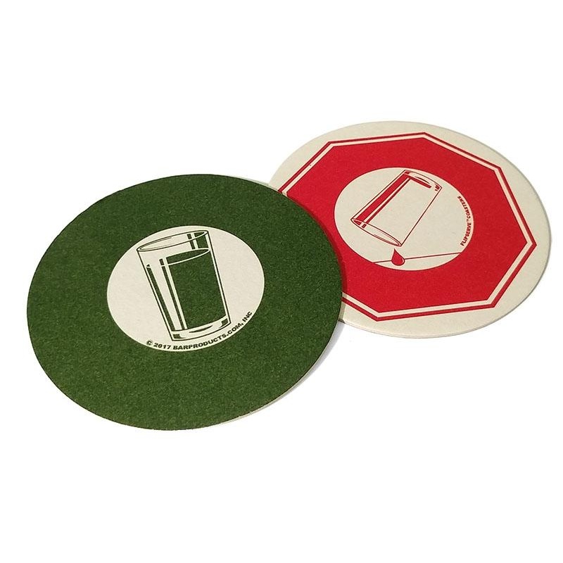 Flipserve Coasters – SMILEY FACE Stop and Go 4 inch Round – Pack of 100