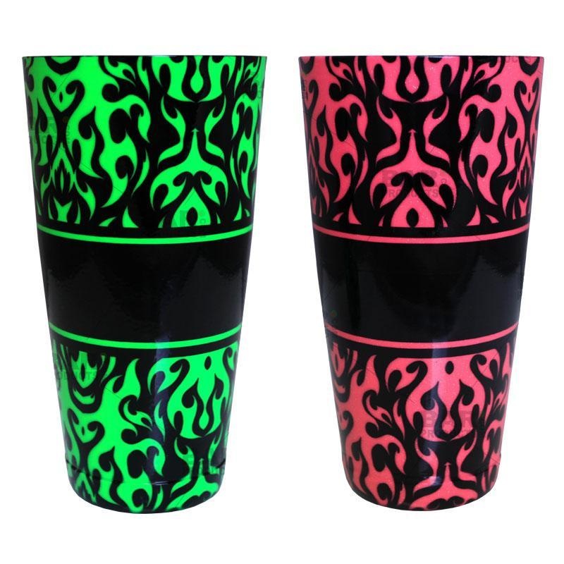 Printed Cocktail Shaker Tin – NEON Swirls – 28 ounce Weighted
