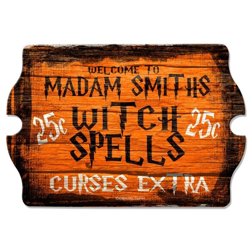 Witch Spells – CUSTOMIZABLE Tavern Shaped Halloween Wood Sign