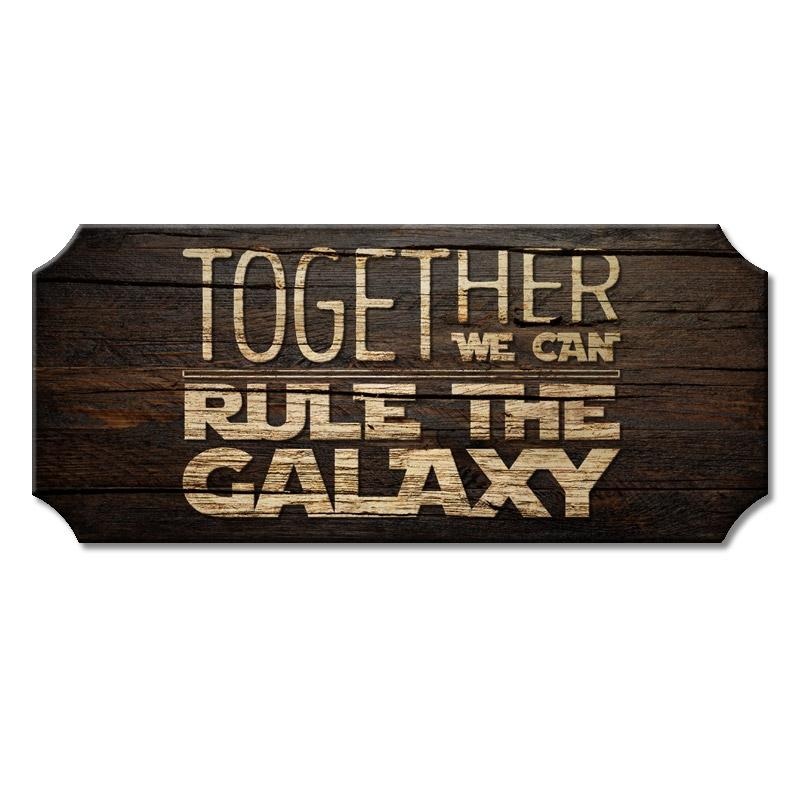 Wood Plaque Kolorcoat Sign – Rule the Galaxy