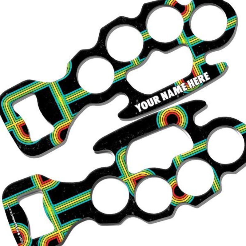 Abstract Retro Knuckle Buster Bottle Opener – ADD YOUR NAME