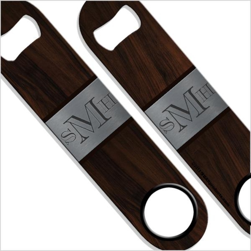 ADD YOUR NAME SPEED Bottle Opener  Wood Monogram