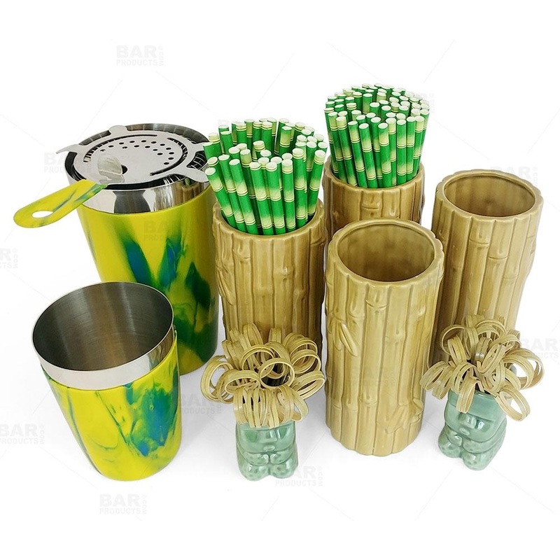 Bamboo Tiki Drinkware Bar Set