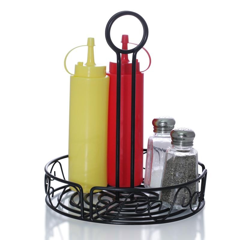 BarConic Condiment Holder with Built In Merchandising Ring – Round