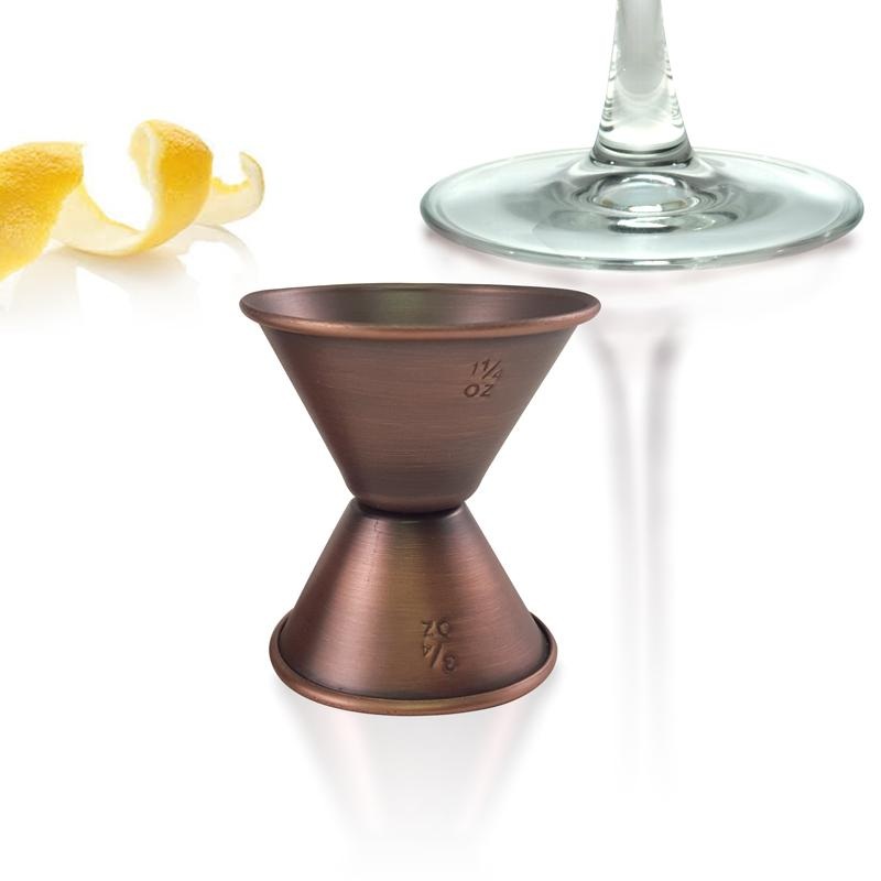 BarConic Jigger Double Sided Antique Finish -.75oz. x 1.25oz.