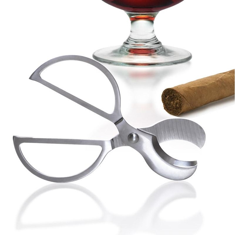 Cigar Scissors – Surgical Steel with Leather Carrying Case
