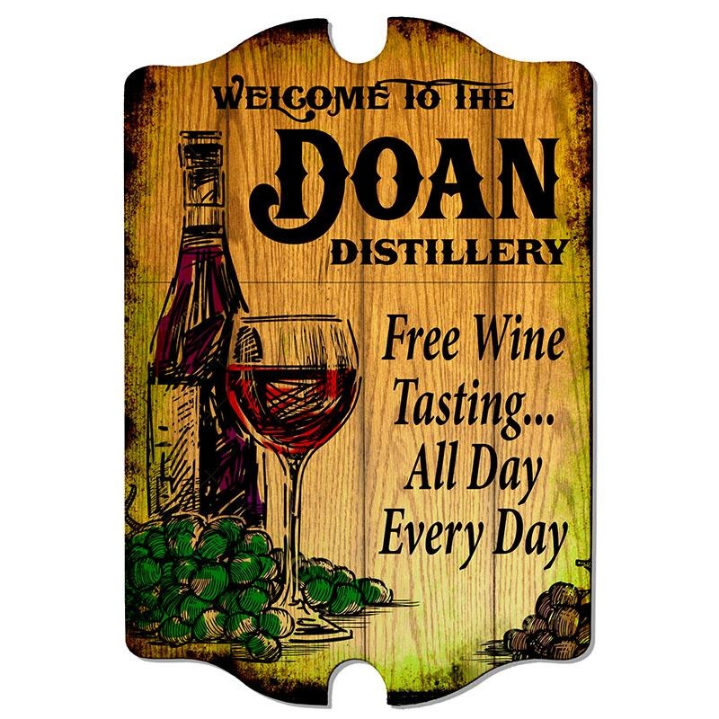 Distillery – Custom Tavern Shaped Wood Bar Sign