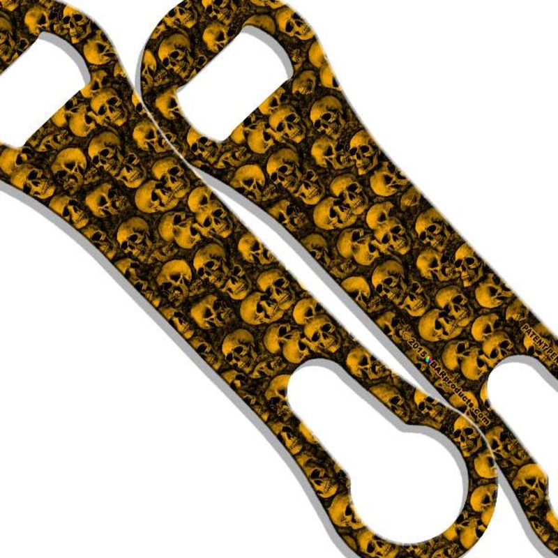 Gold Skulls V-Rod Bottle Opener