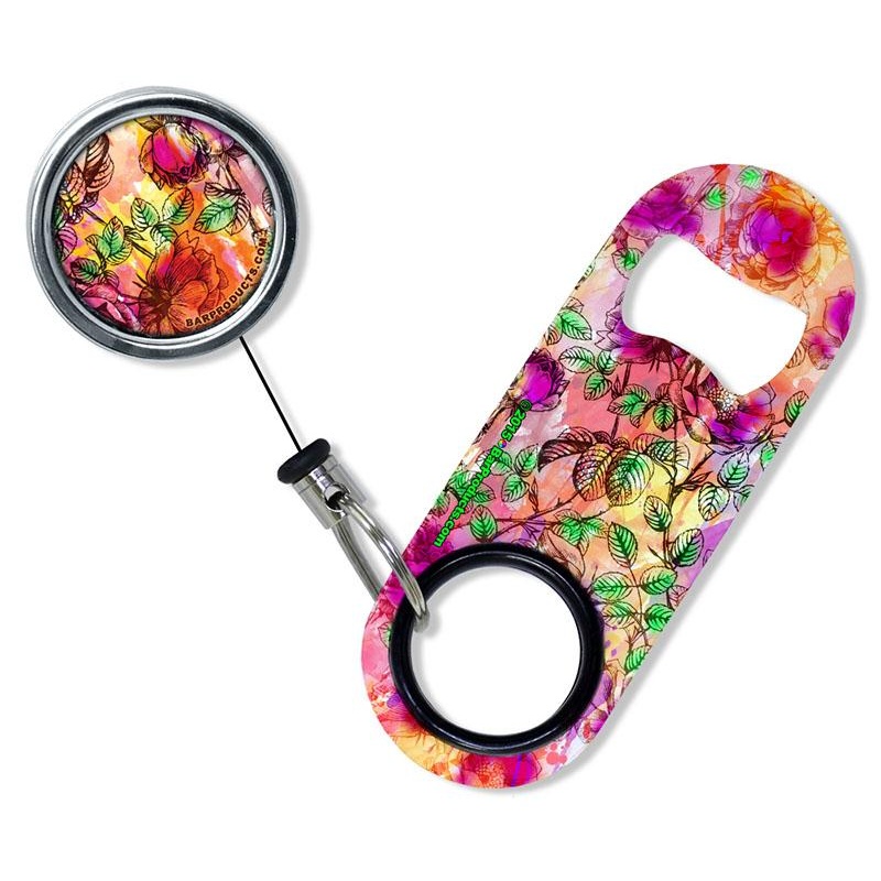 Kolorcoat Mini Bottle Opener with Retractable Reel – Painted Leaves