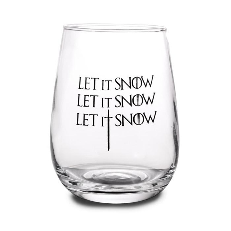 Let it Snow Stemless Wine Glass
