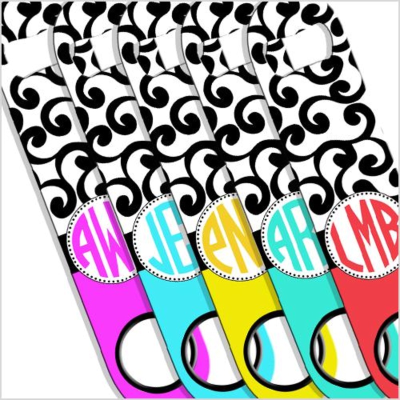 Monogram Swirls SPEED Bottle Opener  ADD YOUR NAME