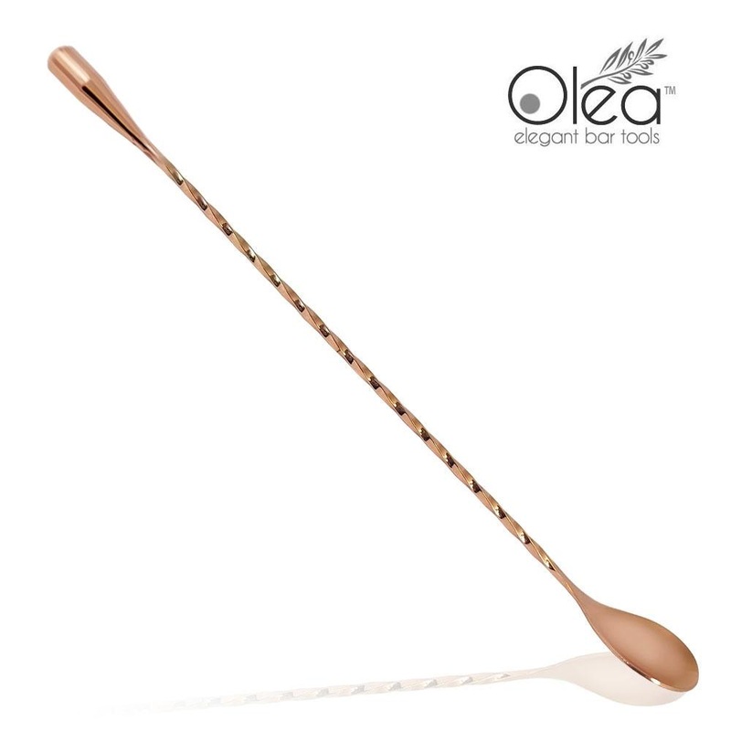 Olea Bar Spoon – Copper Plated with Weighted Tip (30cm)