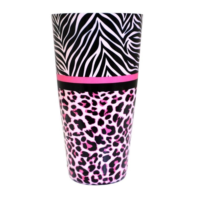 Printed Cocktail Shaker Tin – Girly Animal Print – 28 ounce Weighted