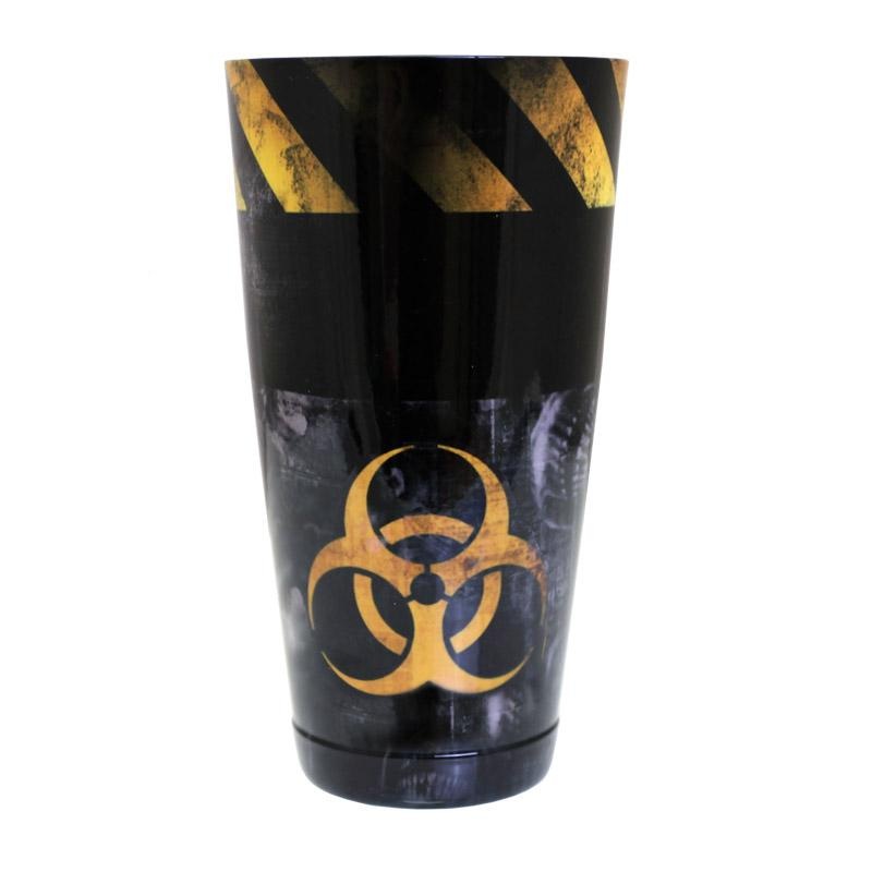 Printed Cocktail Shaker Tin – Grungy Hazard – 28 ounce Weighted