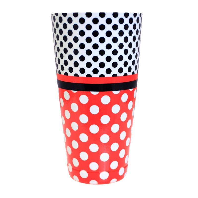 Printed Cocktail Shaker Tin – Minnie Mouse Polka Dots – 28 ounce Weighted