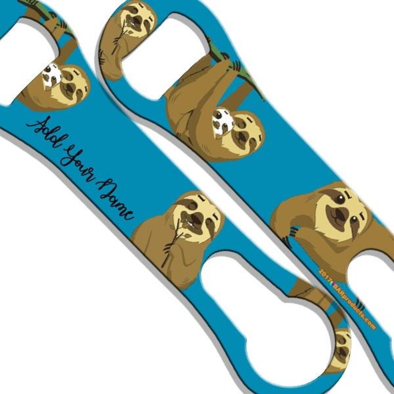 Sloth V-Rod Bottle Opener  ADD YOUR NAME