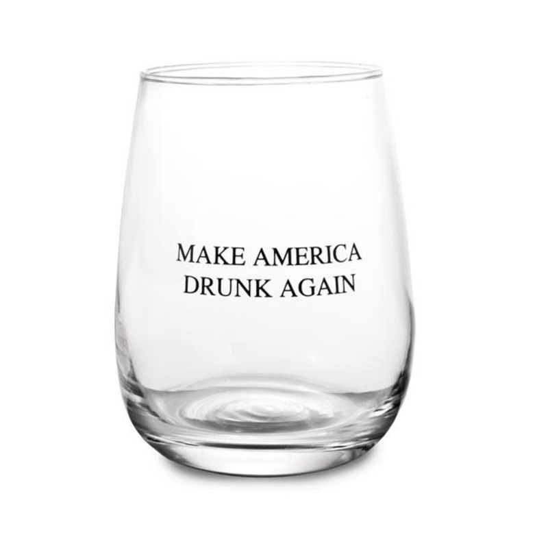 Stemless Wine Glass – Make America Drunk Again