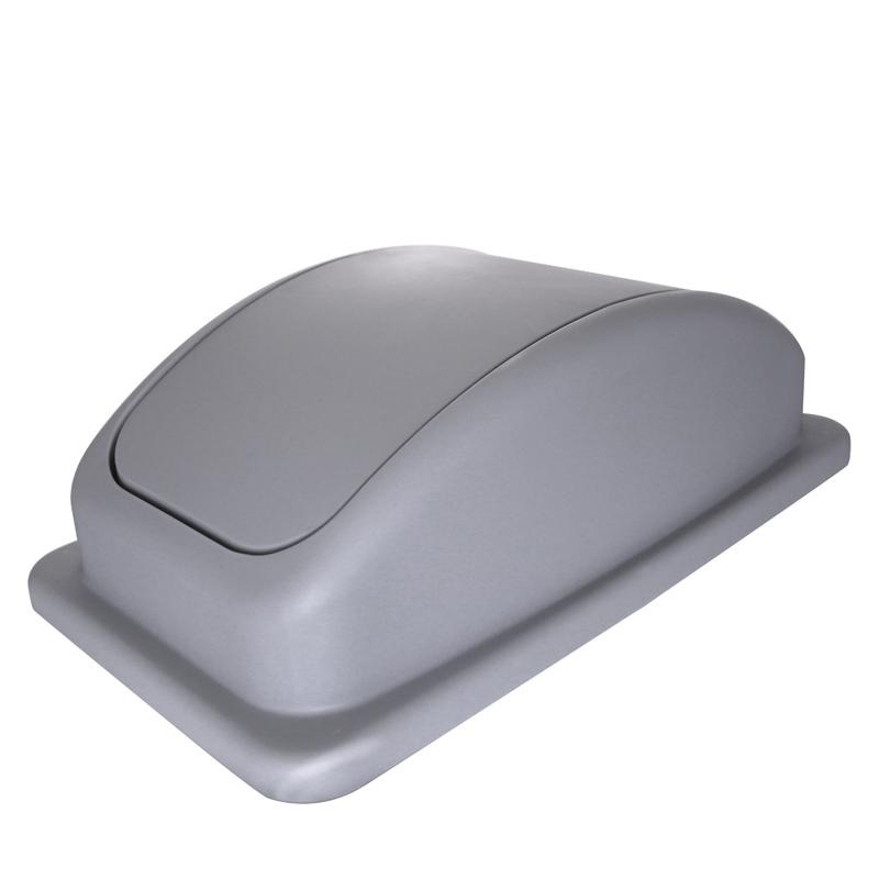 BarConic Plastic Swing Top Space Saver Trash Can Lid