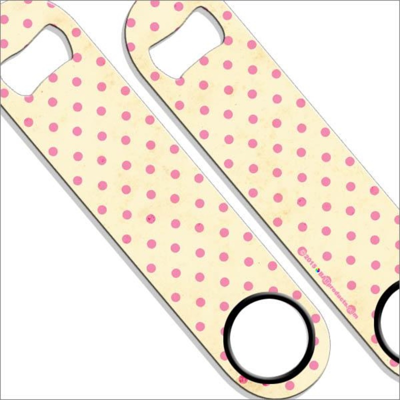Cute Pink Polka Dots Speed Bottle Opener