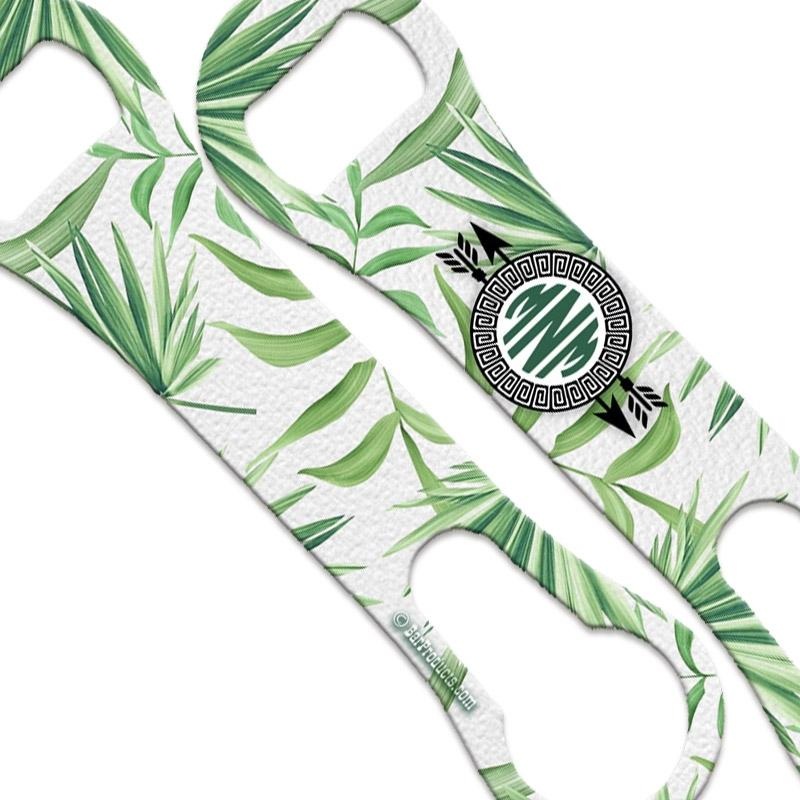 Green Palms – Monogram V-Rod Bottle Opener
