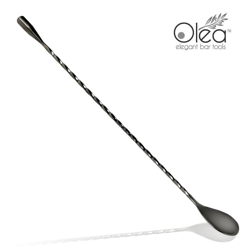 Olea Bar Spoon – Gunmetal Plated with Weighted Tip (30cm)