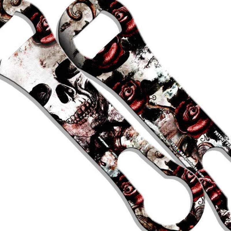 Skulls and Roses V-Rod Bottle Opener