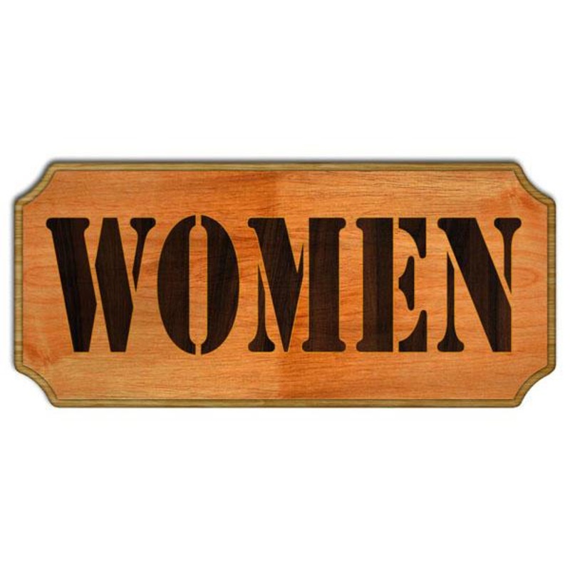 Women – Wood Plaque Kolorcoat Sign