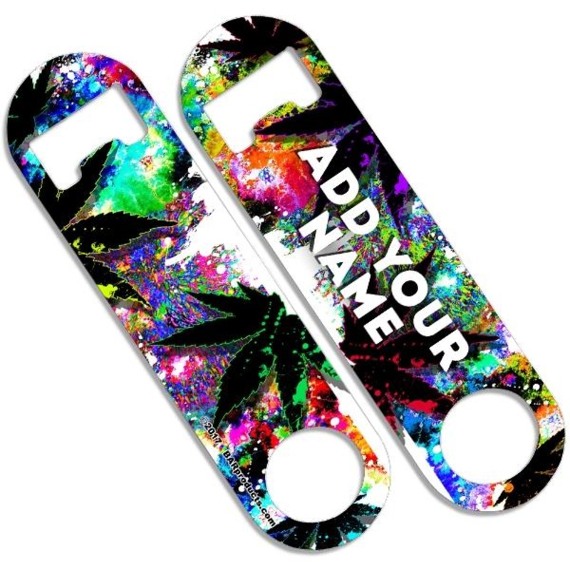 Add Your Name – Skinny Mini Bottle Opener – Colorful Stoner