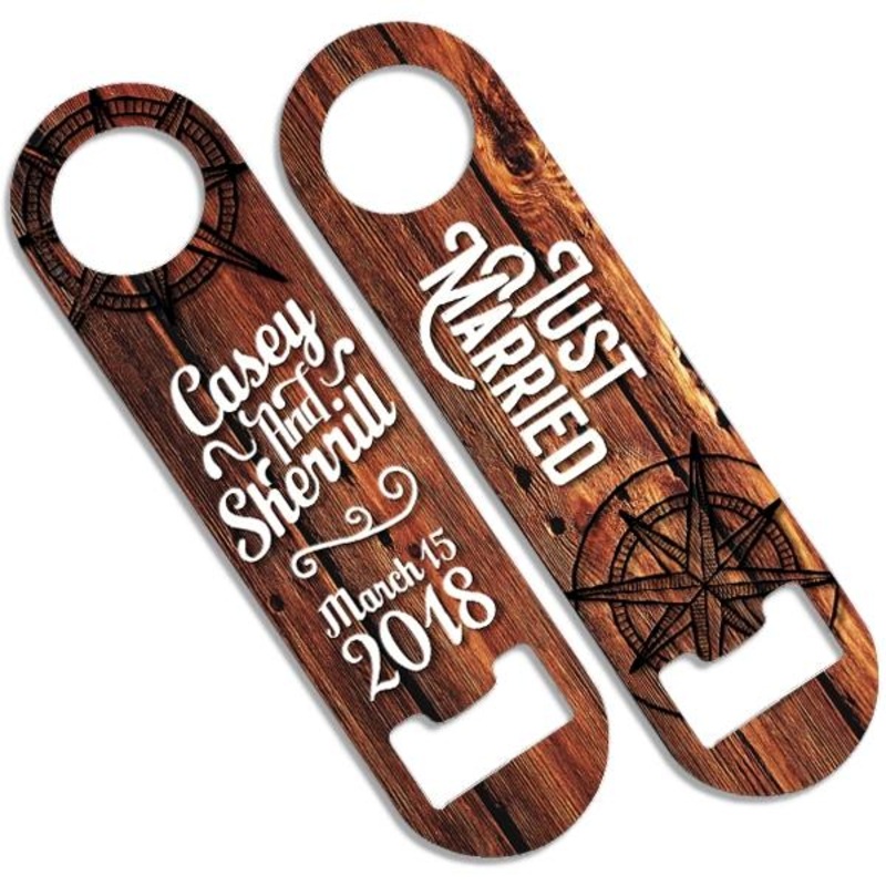 Add Your Name –  Skinny Mini Bottle Opener – Just Married
