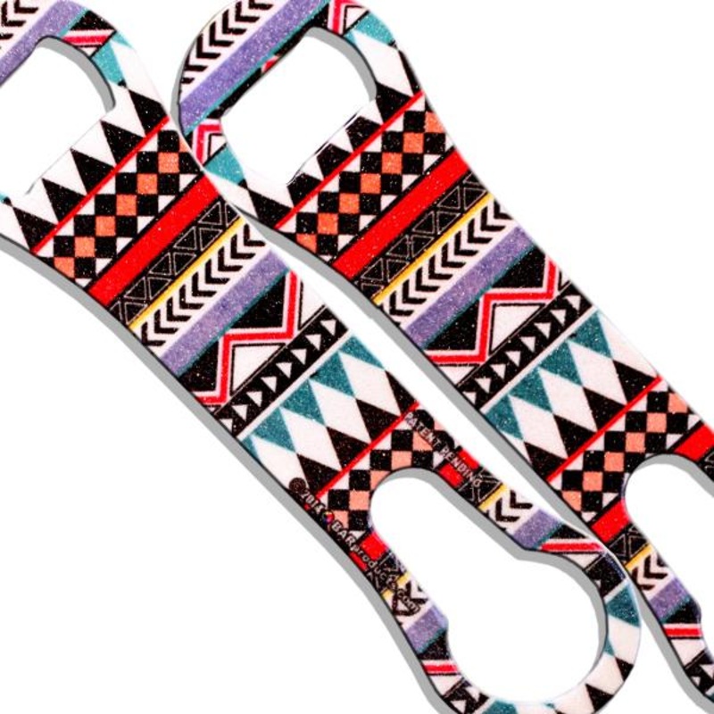Aztec Glitter V-Rod Bottle Opener