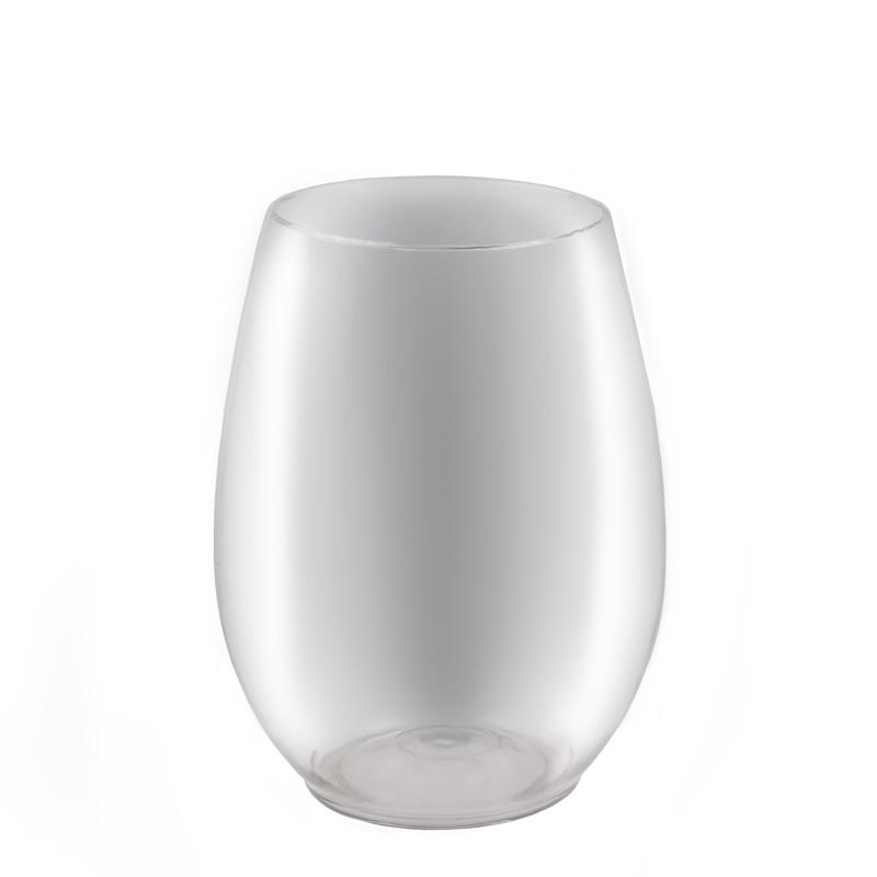 BarConic 15 Ounce Stemless Wine Glass – PET Clear Plastic