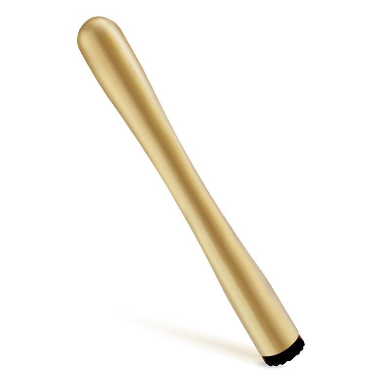 BarConic Gold Plated Muddler w/ Black Serrated Tip