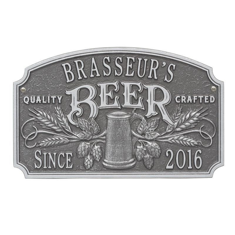Cast Aluminum Plaque – Arch Quality Crafted Beer – CUSTOMIZABLE