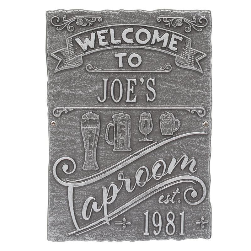 Cast Aluminum Plaque – Taproom Brew Pub Design – CUSTOMIZABLE