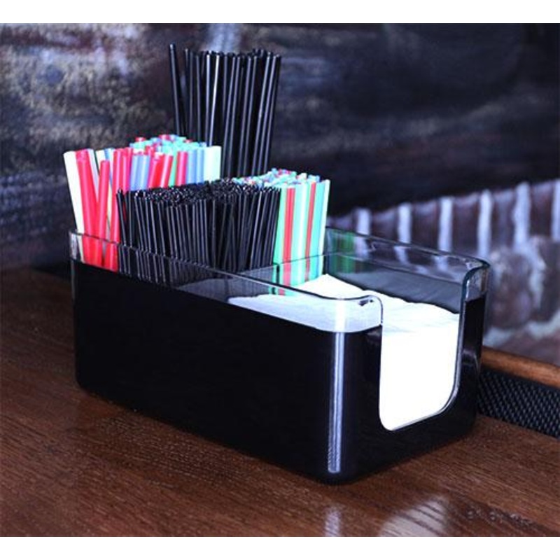 Deluxe 2 Piece Bar Caddy|Clear/Black|Clear/White