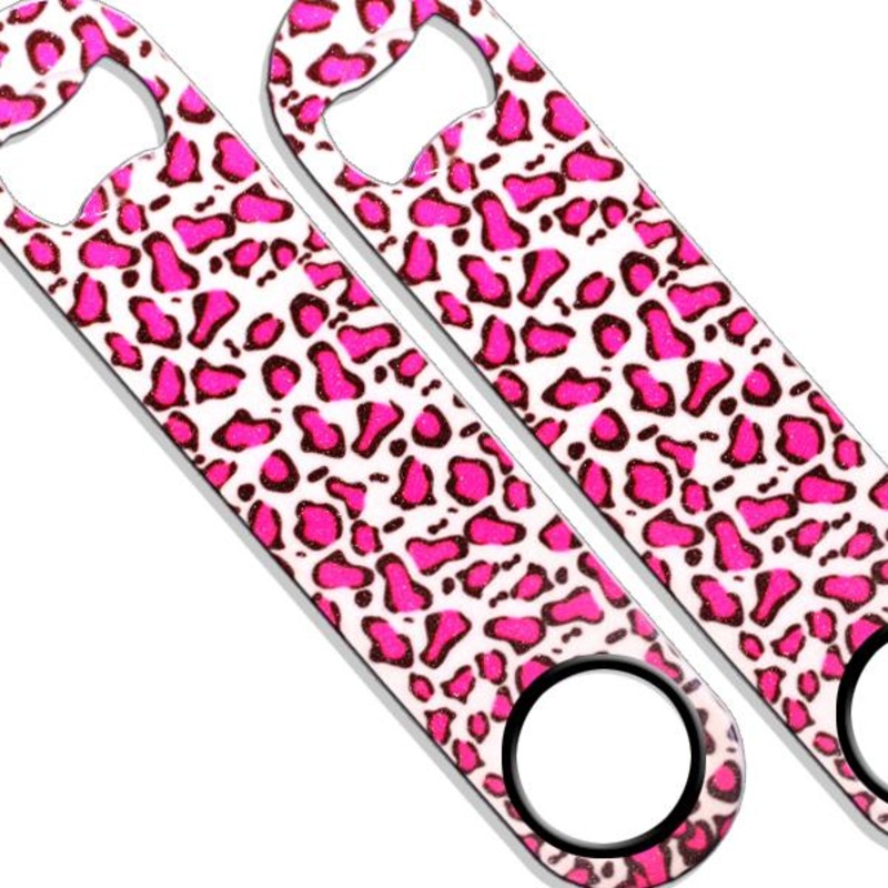 Glitter Pink Leopard Print Speed Opener