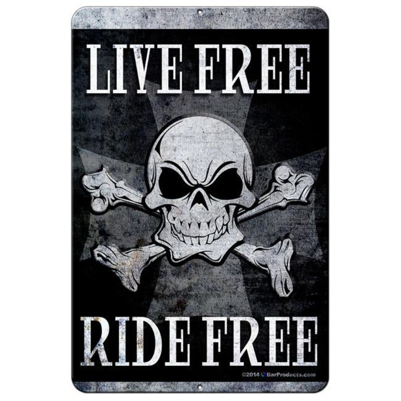 Live Free Kolorcoat Metal Bar Sign