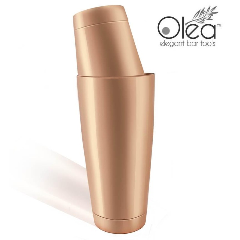 Olea 2 Piece Shaker Tin Set – Copper Plated – 28 and 16 ounce Tins