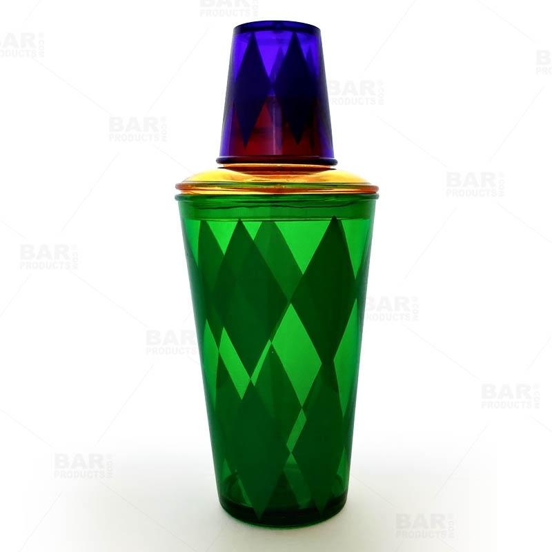Plastic 3-piece Shaker – 16 oz. – Mardi Gras