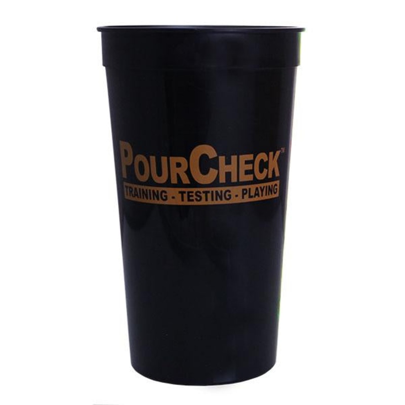 PourCheck Black Stadium Cup – 32 ounce