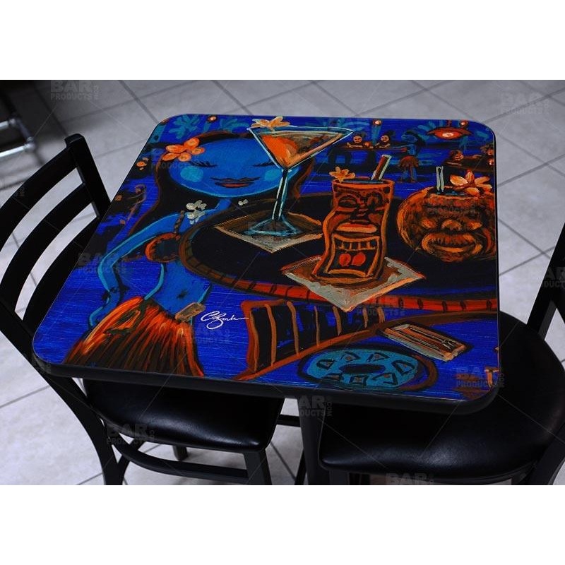 Square Wooden Table Top – Two Sizes Available – Blue Tiki Bar