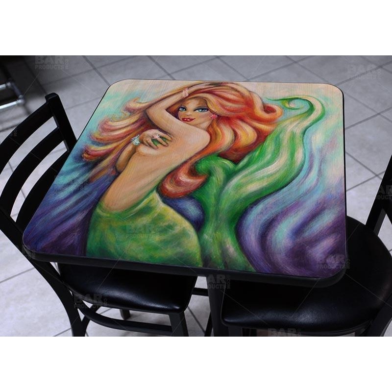 Square Wooden Table Top – Two Sizes Available – Redhead Mermaid