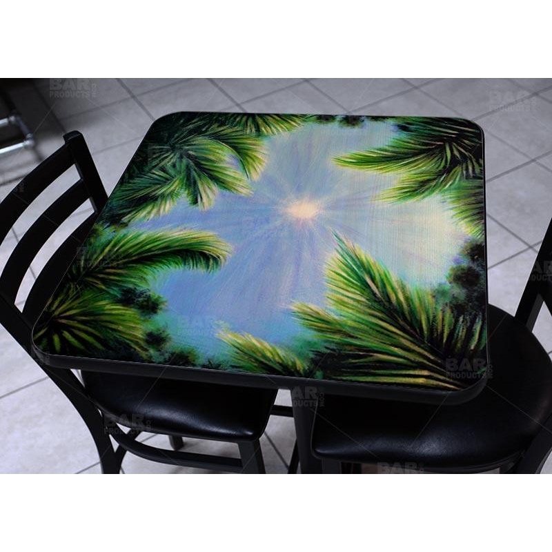 Square Wooden Table Top – Two Sizes Available – Sky and Trees