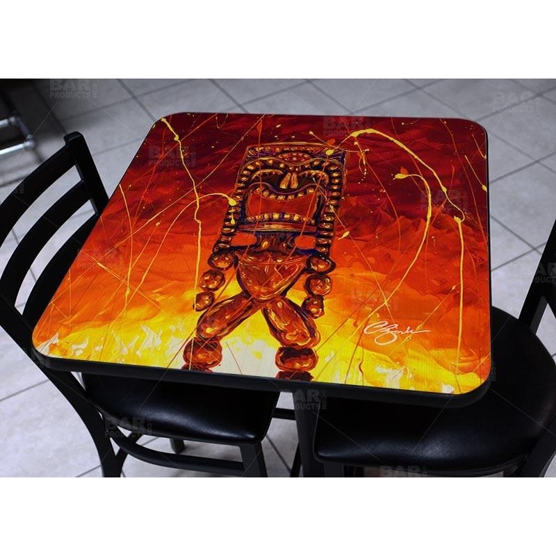 Square Wooden Table Top – Two Sizes Available – Tiki Hot Lava
