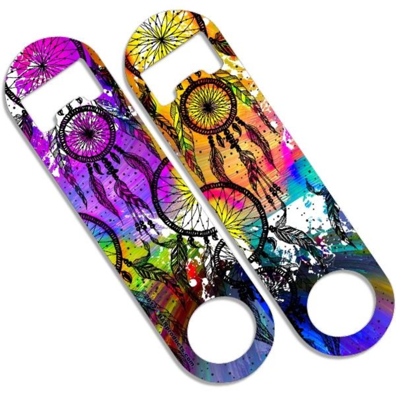 Watercolor Dream Catcher Skinny Mini Bottle Opener