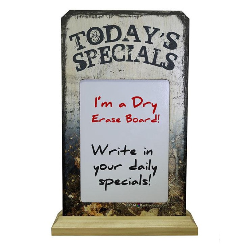 Wood Plaque Dry Erase Sign – Today’s Specials